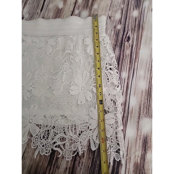 Decree‎ Crochet Skirt White Small Beach Swim Cover Up Bride Bachelorette Bridal - Picture 8 of 10